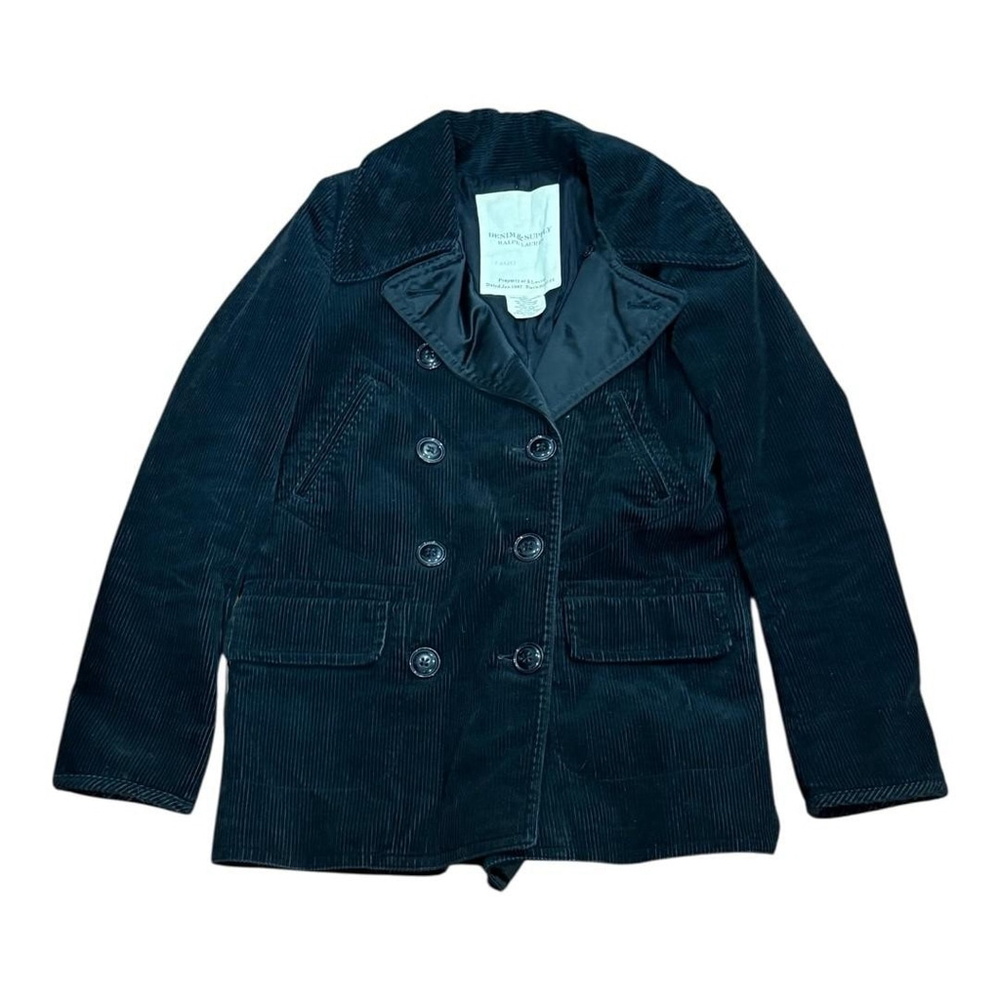 Denim & Supply Ralph Lauren Jacket Womens Medium Black Corduroy Peacoat